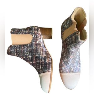 Anthropologie Pattern Ankle Boots